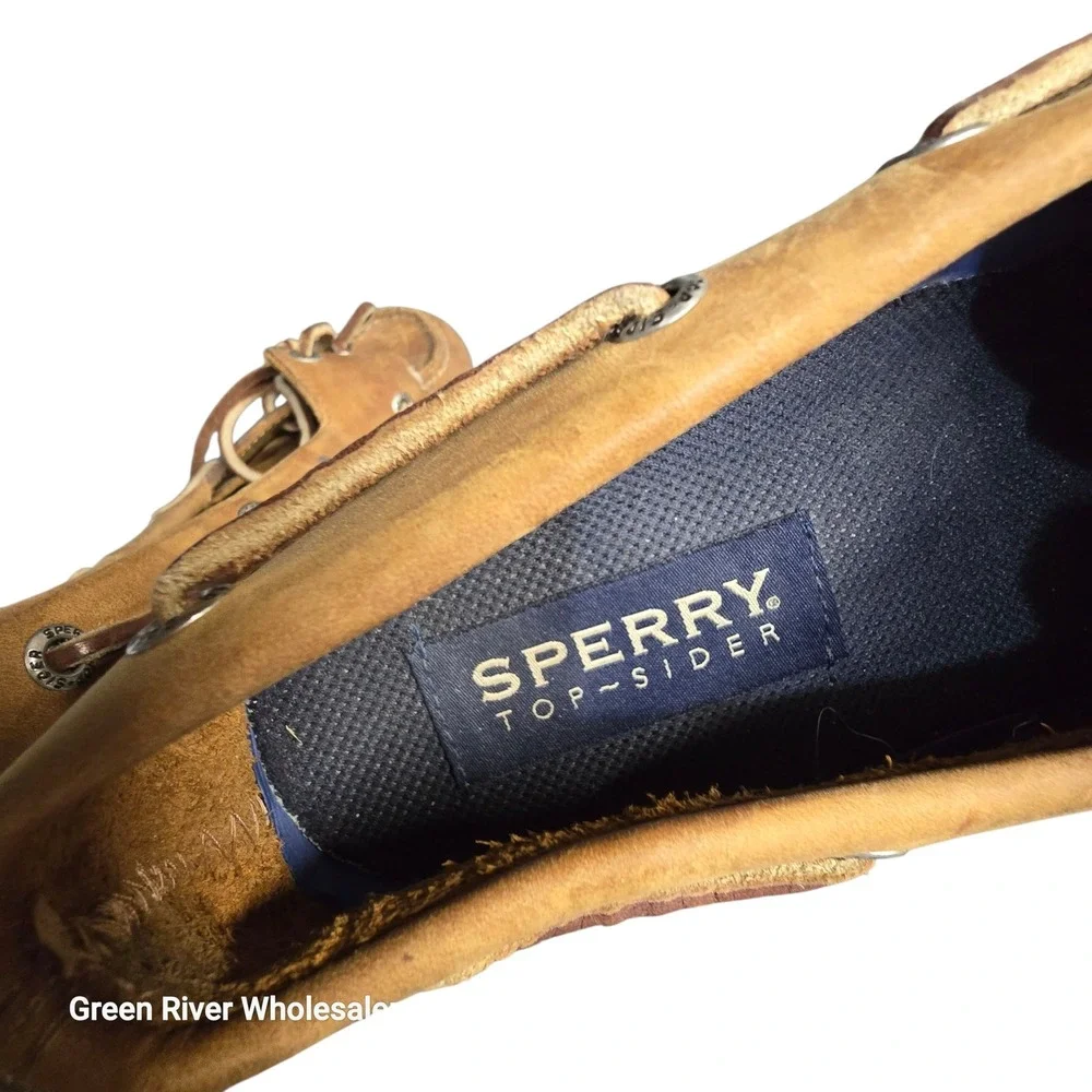 Sperry‎ Top-Sider Men's Leather Boat Shoes Tan Brown Classic Deck Casual Size 9